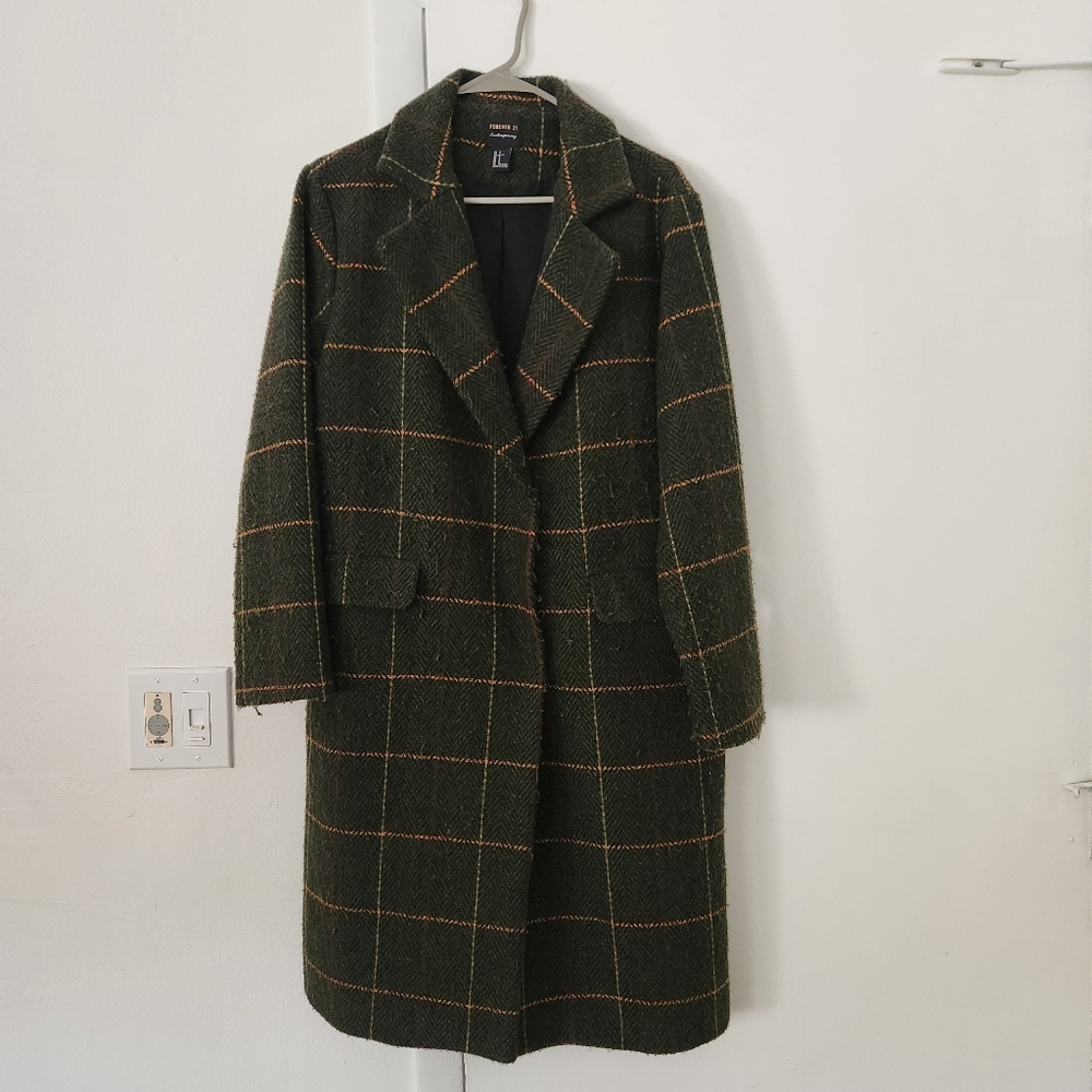 Green Plaid Coat